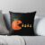 Funny Halloween Pumpkin Eating Candy Corn Throw Pillow