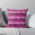 Halloween pumpkins flowers and black cats pattern Throw Pillow