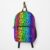 Double Rainbow Leopard Print All Over Animal Pattern Backpack