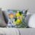 Mediterranean Lemon on Blue Ceramic Tiles Throw Pillow
