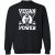 Vegan Power Workout Muscle Gorilla Bodybuilding Sweatshirt