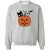Halloween Scary Evil Pumpkin Funny Pumpkin Head black cat Sweatshirt